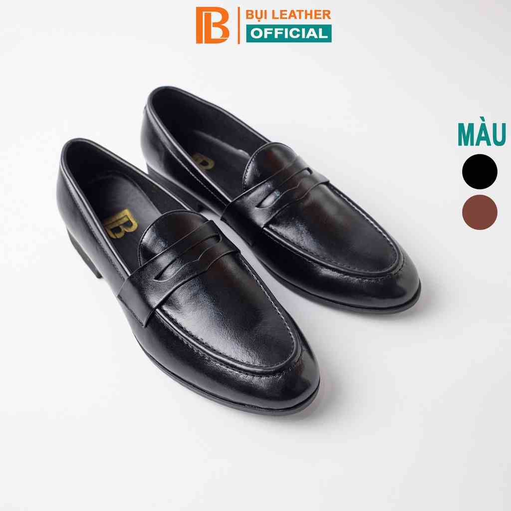 Giày lười nam da bò nappa cao cấp G120- Bụi leather- hộp sang trọng -Bảo hành 12 tháng