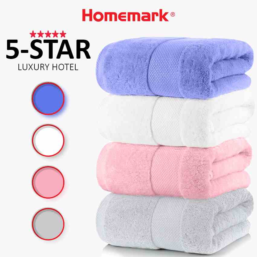 Bộ khăn tắm lớn Homemark 100% cotton Thổ Nhĩ Kỳ cao cấp mềm mại thấm hút tốt an toàn cho da