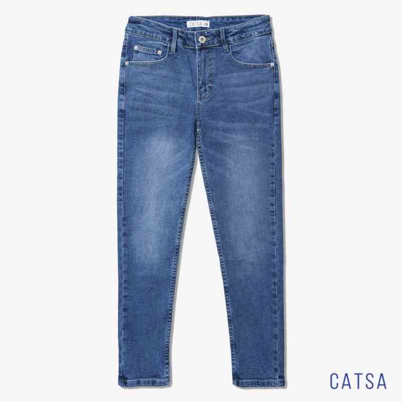 Quần jeans nam cao cấp, form Slimfit, dáng chuẩn, thoải mái, năng động CATSA QDL142