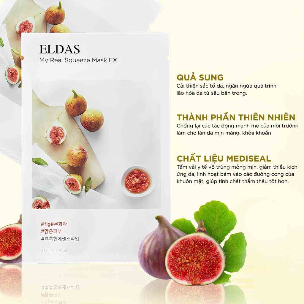 Mặt Nạ Dưỡng Da Eldas Natural 7 Days, Dưỡng Ẩm Trắng Da Cho Da Dầu Mụn 30g/miếng