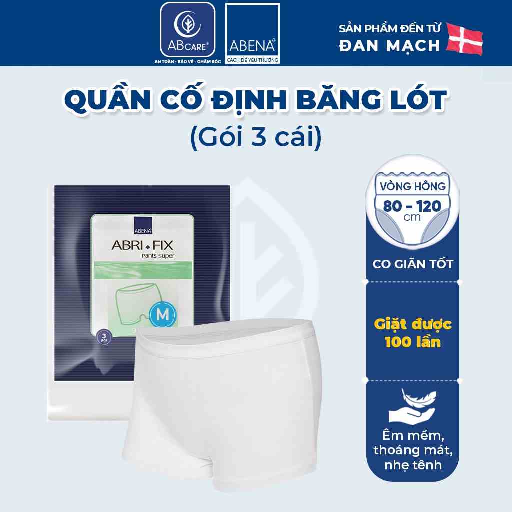 Quần cố định băng lót sản phụ Abri-Fix Pants Super - Nhập khẩu Đan Mạch (Gói 3 cái)