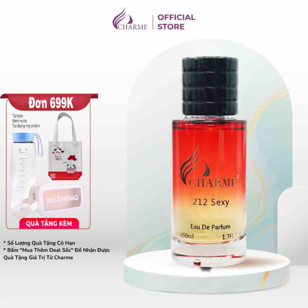 Nước hoa nam thơm lâu, Charme 212 Sexy, phong cách lịch lãm, cuốn hút, lưu hương lâu, 50ml