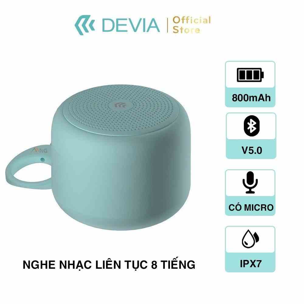 Loa mini bluetooth không dây DEVIA BT2602 Kintone Series chống nước có micro nghe tối đa 8h hàng chính hãng có BH