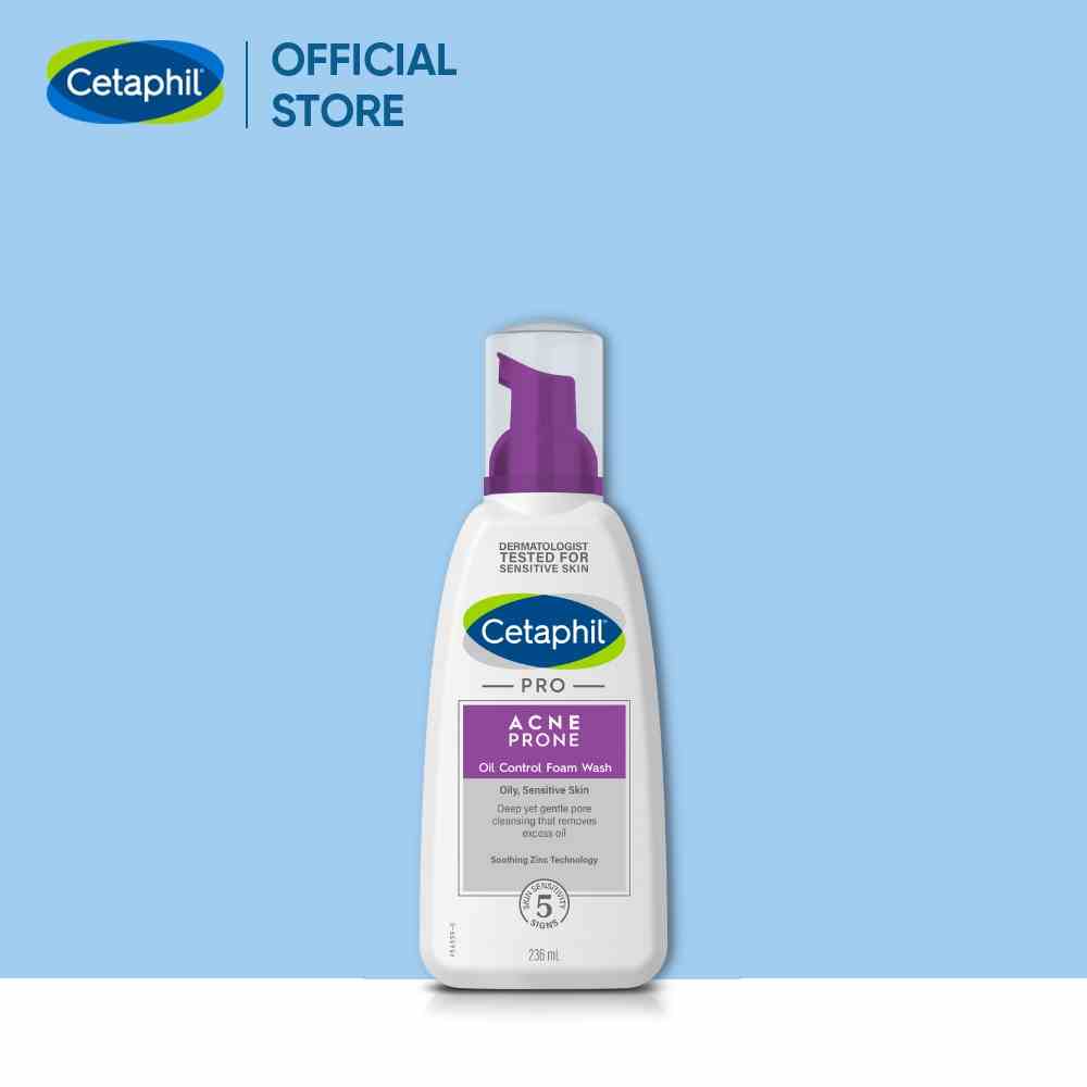 Sữa rửa mặt tạo bọt mịn dịu lành cho da dầu mụn nhạy cảm CETAPHIL PRO ACNE PRONE/OIL CONTROL FOAM WASH 236ML