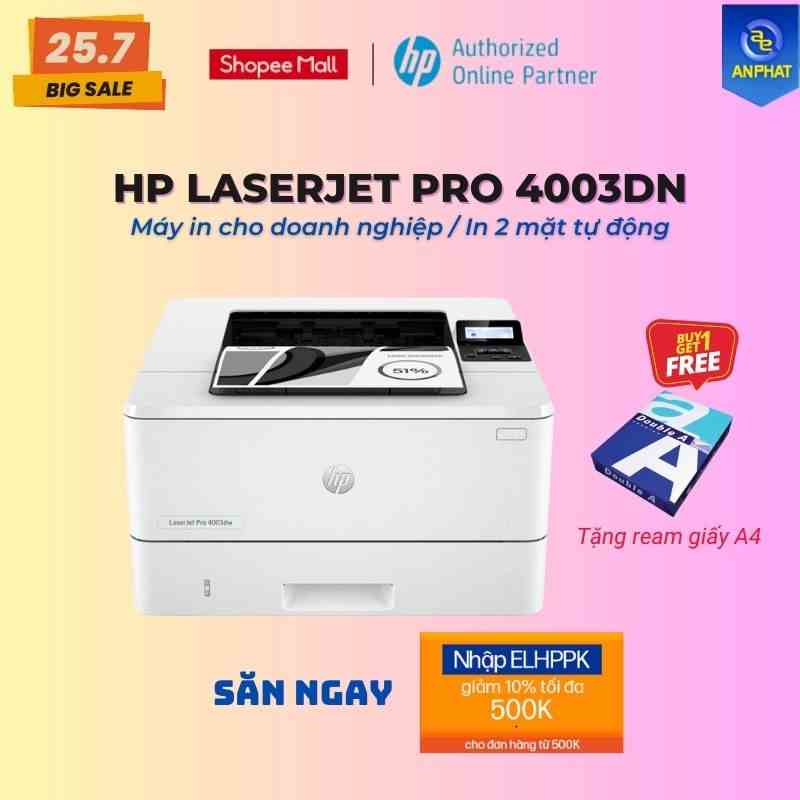 [Mã ELHPPK giảm 10% đơn 500K] Máy in HP LaserJet Pro 4003dw (in không dây | Tốc độ 40 trang/phút | in hai mặt)