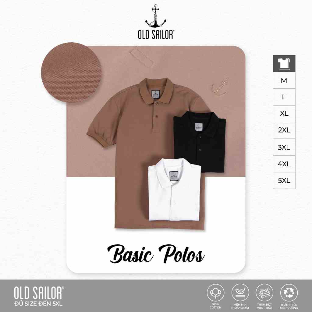 Áo Polo Nam OLD SAILOR Chất Liệu Cotton Mềm Mại Thoáng Mát Big Size