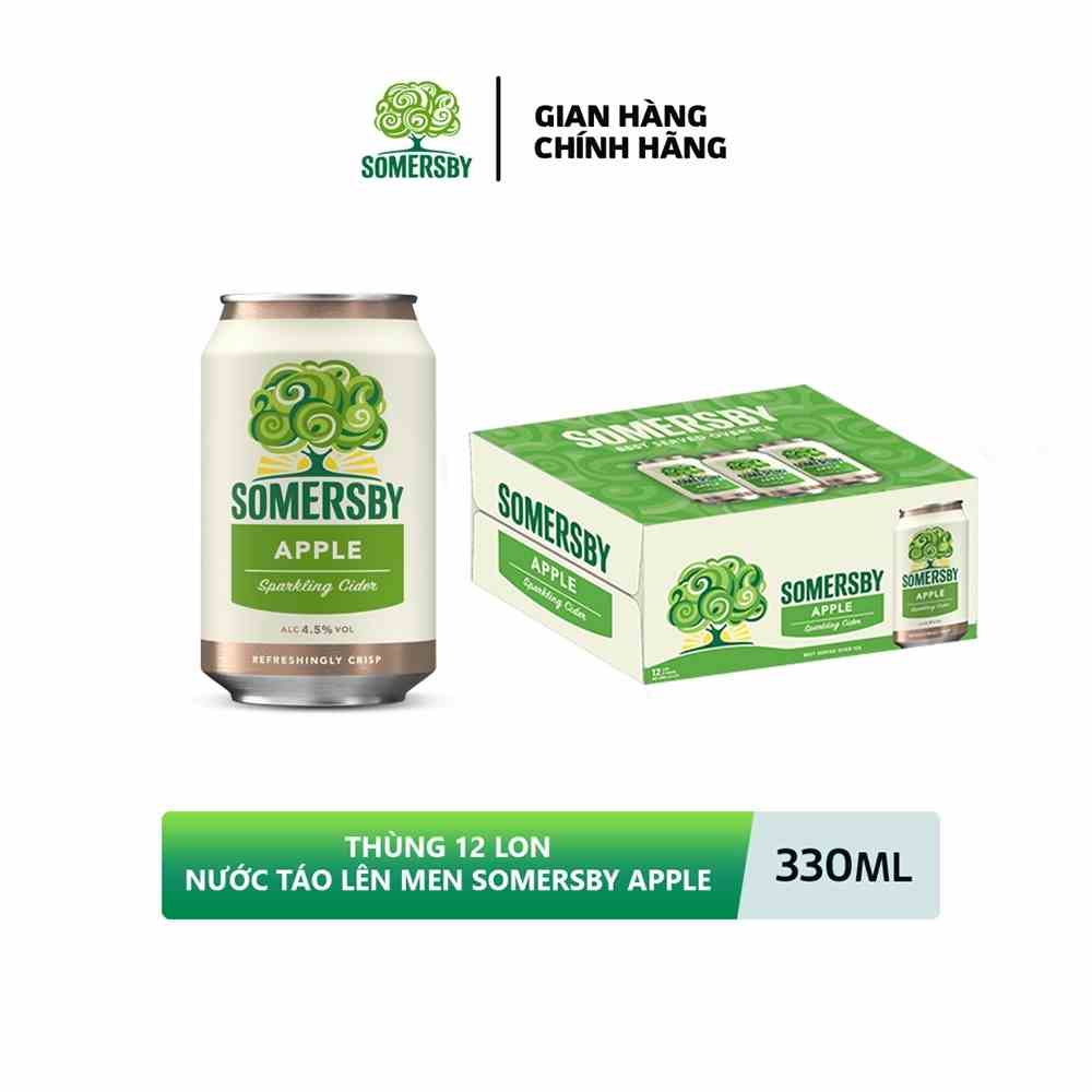 Thùng 12 Lon Nước Táo Lên Men Somersby Apple (12x330ml)