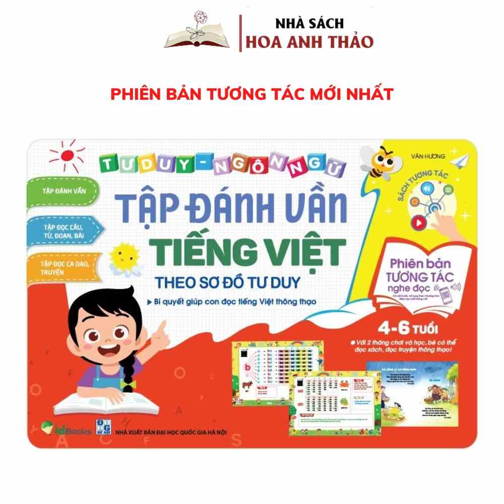 Sách - Tập Đánh Vần Tiếng Việt Phiên Bản Tương Tác Nghe Đọc - Sách Âm Thanh Tích Hợp APP Học Tiếng Vệt Hiệu Quả