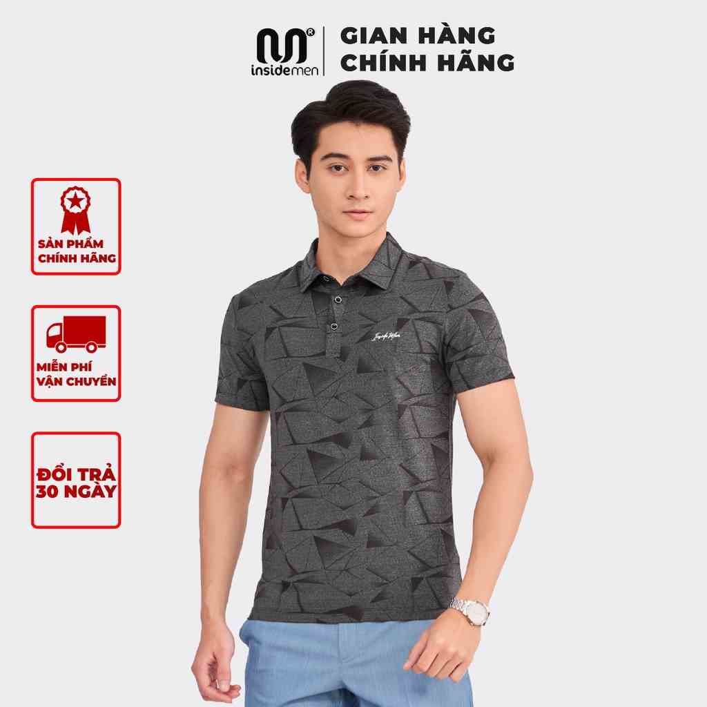 Áo polo nam INSIDEMEN chất vải cao cấp xuất xịn dệt bo dày dặn chuẩn form áo thun cổ bẻ tay ngắn IPS069S2