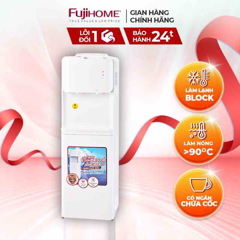 Cây nước nóng lạnh nhập khẩu FUJIHOME WD531C Làm lạnh block dưới 10 độ C - Công nghệ Nhật Bản