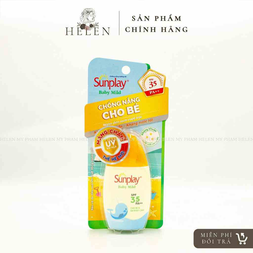 Kem Chống Nắng Cho Bé Và Da Nhạy Cảm Sunplay Baby Mild SPF 35, PA++ 30g, Ngăn Đen Sạm, Dưỡng Ẩm