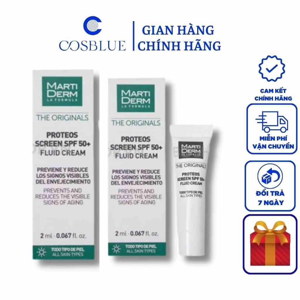 Kem chống nắng MartiDerm Mini 2ml The Originals Proteos Screen SPF50+ Phổ Rộng Toàn Diện Cho Mọi Loại Da