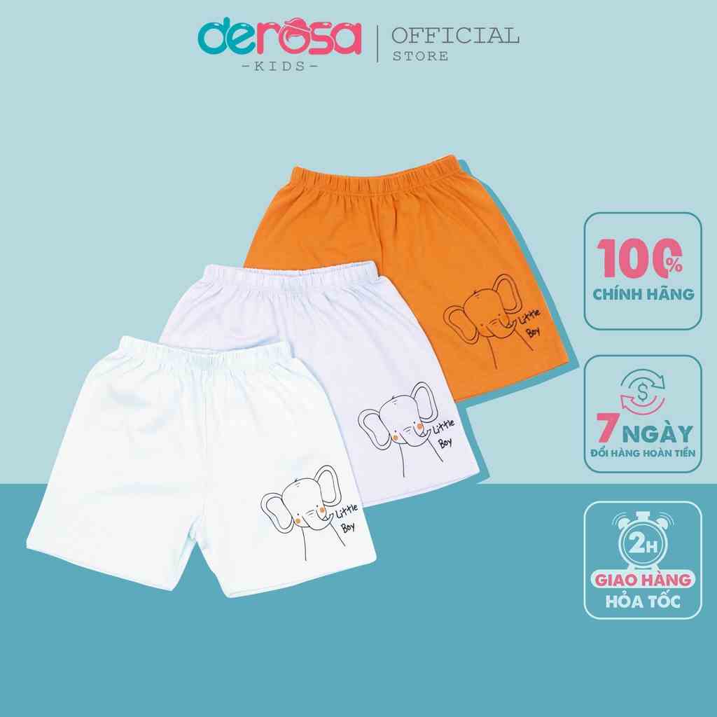 Combo 5 quần short đùi cotton cho bé sơ sinh DEROSA KIDS 3 - 18 tháng ASBB063Q