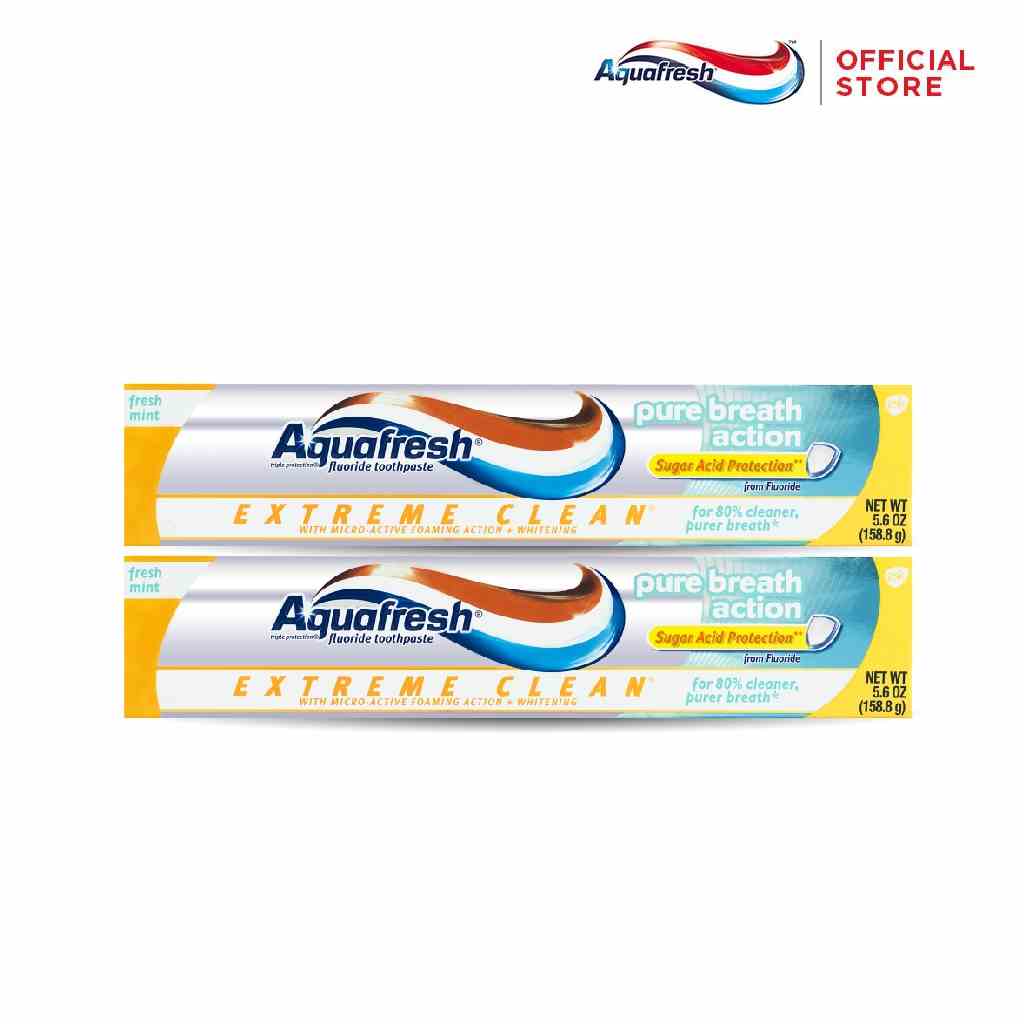 Bộ 2 Kem đánh răng Aquafresh Extreme Clean Pure Breath 158.8 gr/tuýp