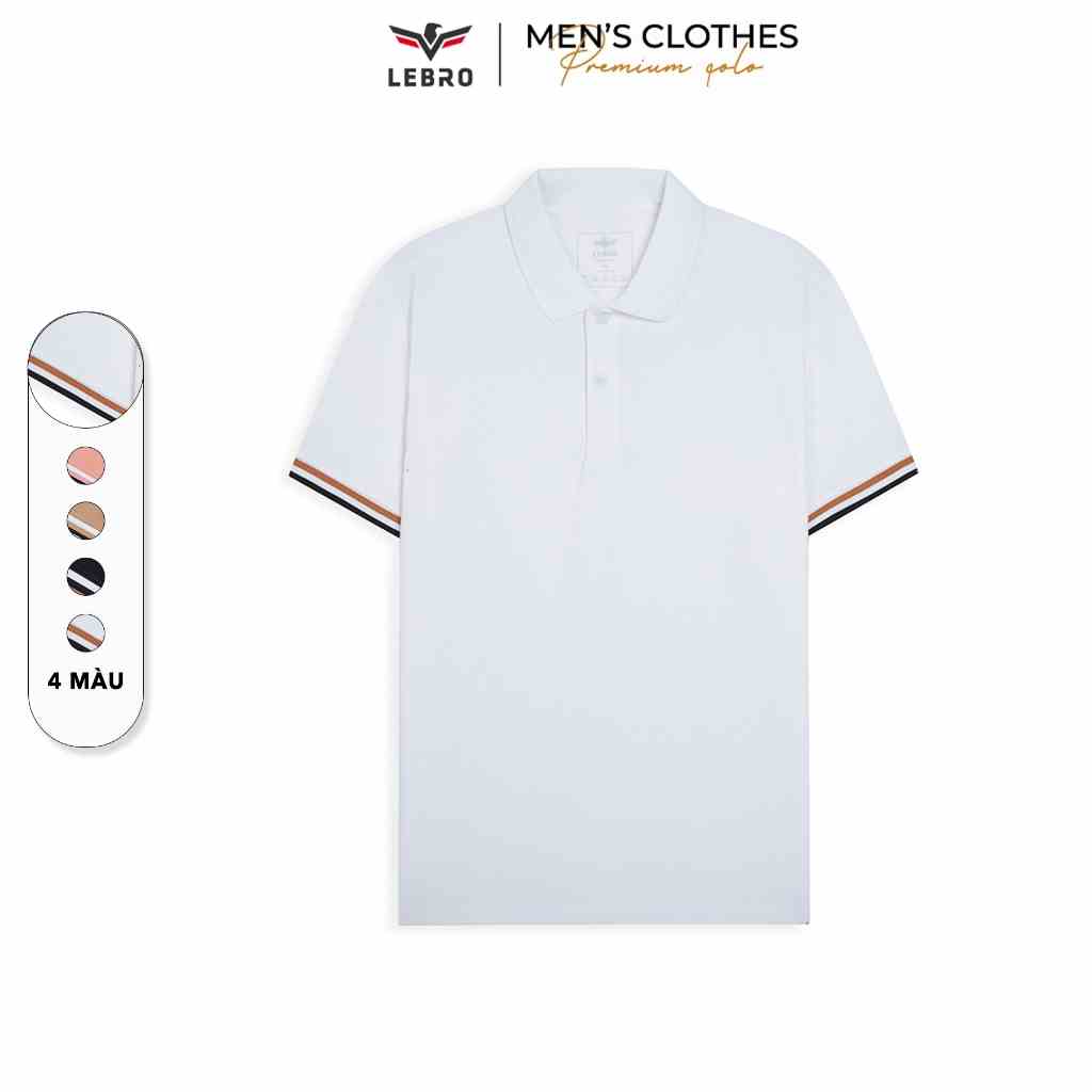 Áo polo nam, áo thun nam trơn có cổ, vải cotton CVC cao cấp, dáng slimfit, chuẩn form thể thao trẻ trung LEBRO TPL22-004