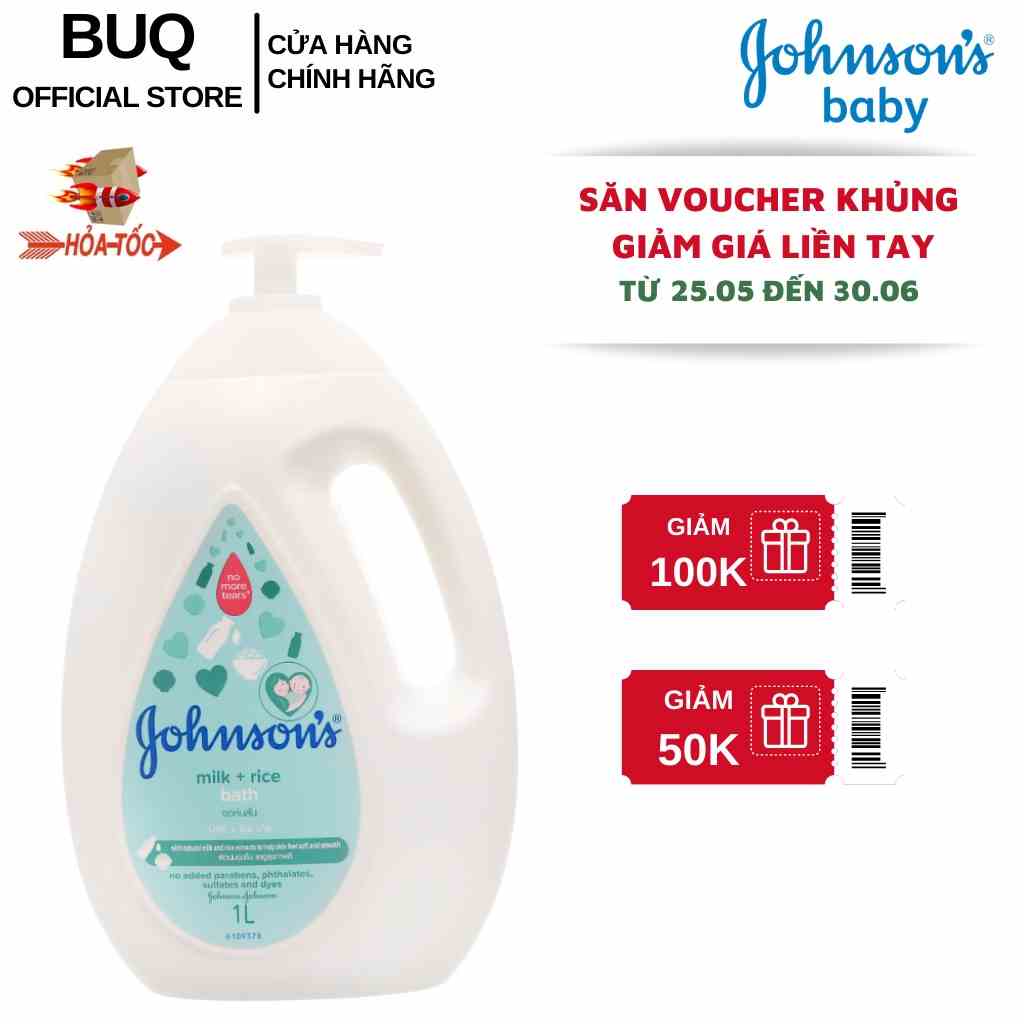 Sữa Tắm Johnsons Chứa Sữa Và Gạo 1000ml