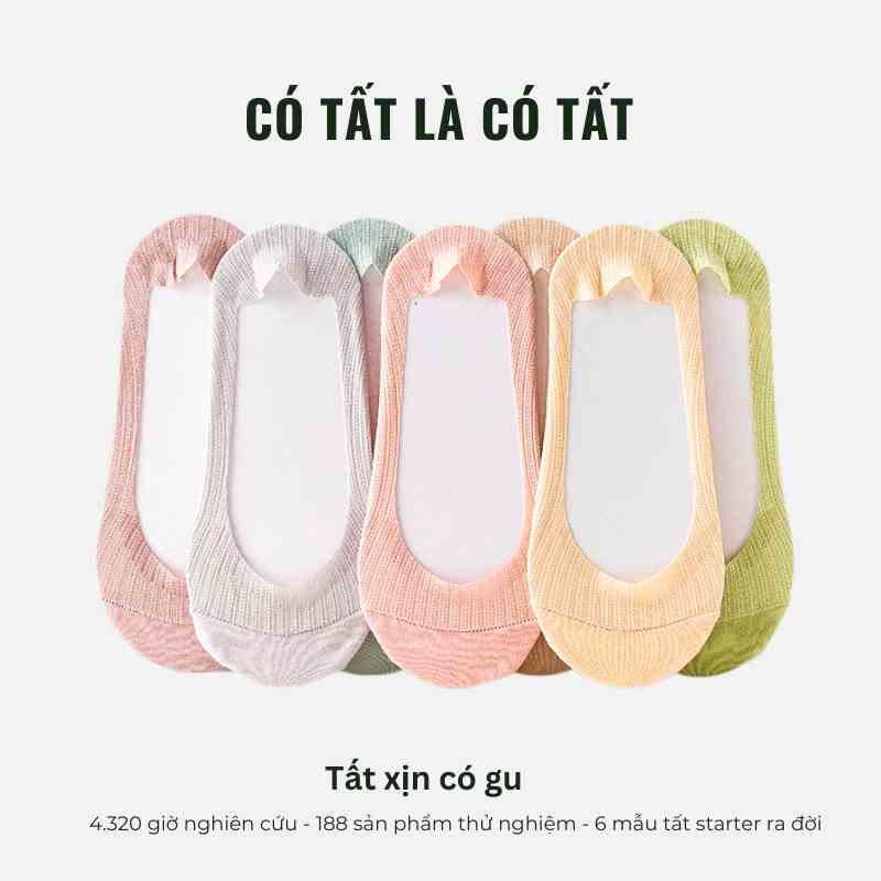 [Mã BMLTA35 giảm đến 35K đơn 99K] Vớ lười nữ chống tụt gót Có Tất ôm chân rất thoáng phù hợp mang mùa hè_HEART