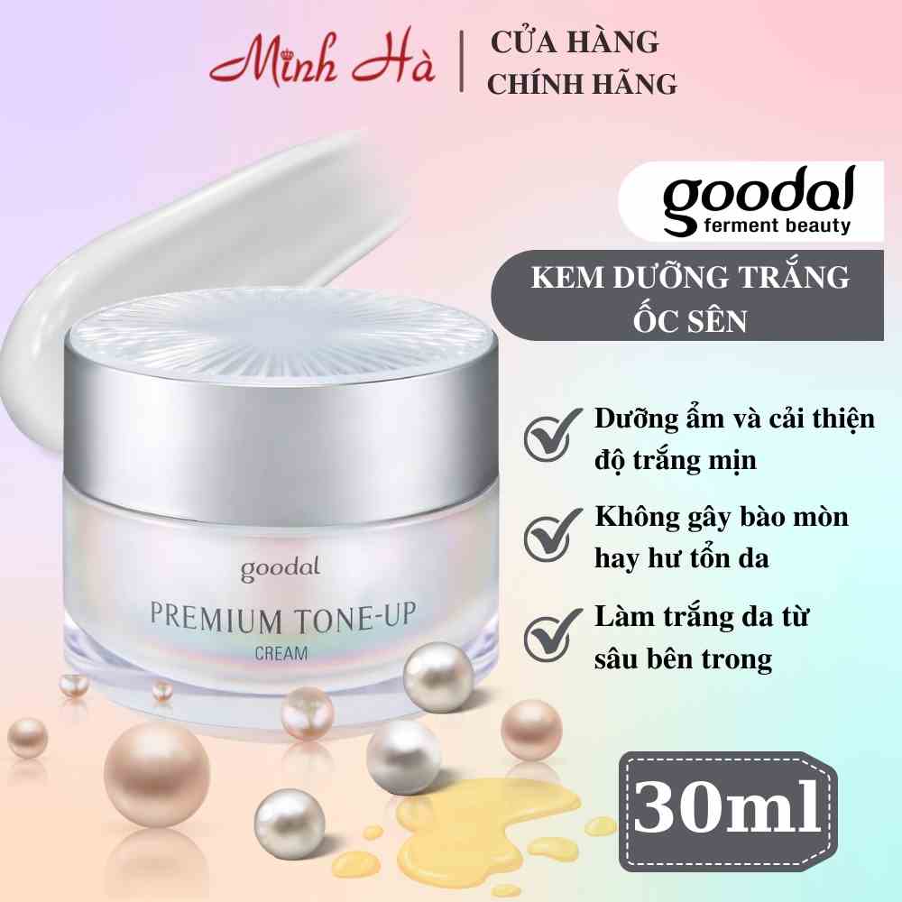 Kem ốc sên Goodal Premium Tone Up Cream 30ml dưỡng ẩm, sáng da, nâng tone