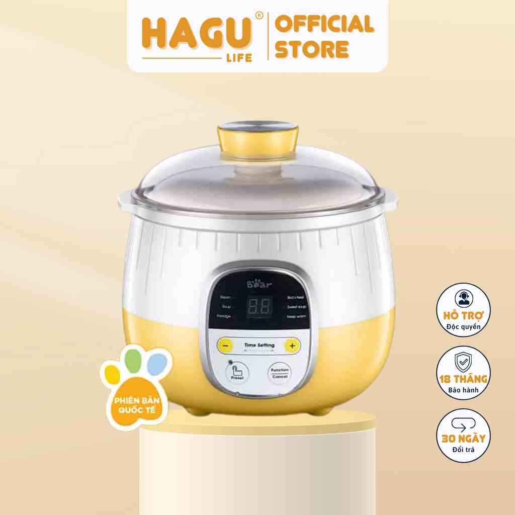 Nồi Nấu Chậm 0,8L Bear Chính Hãng, Nấu Cháo, Hầm, Hấp, Chưng Yến Bản Quốc Tế Bảo Hành 18 Tháng - SUBE001