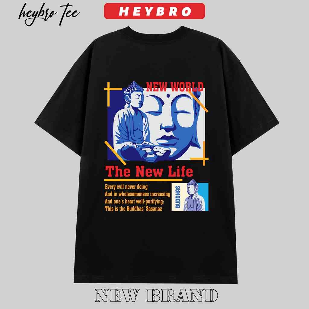 [Mã BMLTB35 giảm đến 35K đơn 99K] Áo thun unisex nam nữ tay lỡ form rộng Local Brand HEYBRO / T-shirt BUDDHAS