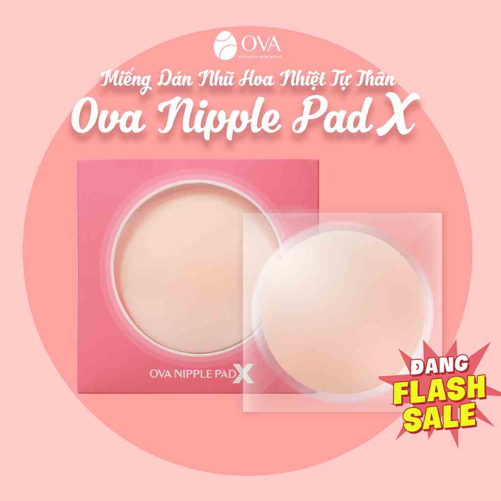 Miếng dán ngực tự thân OVAPink Nipple PadX cao cấp siêu dính, thật giống da tự nhiên che đầu ti, nhũ hoa