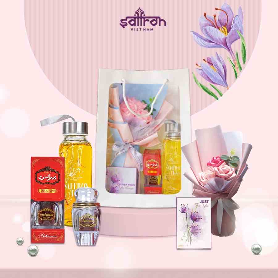 Set quà tặng cho mẹ Nhụy hoa nghệ tây thương hiệu Saffron Việt Nam - món quà ngon bổ rẻ