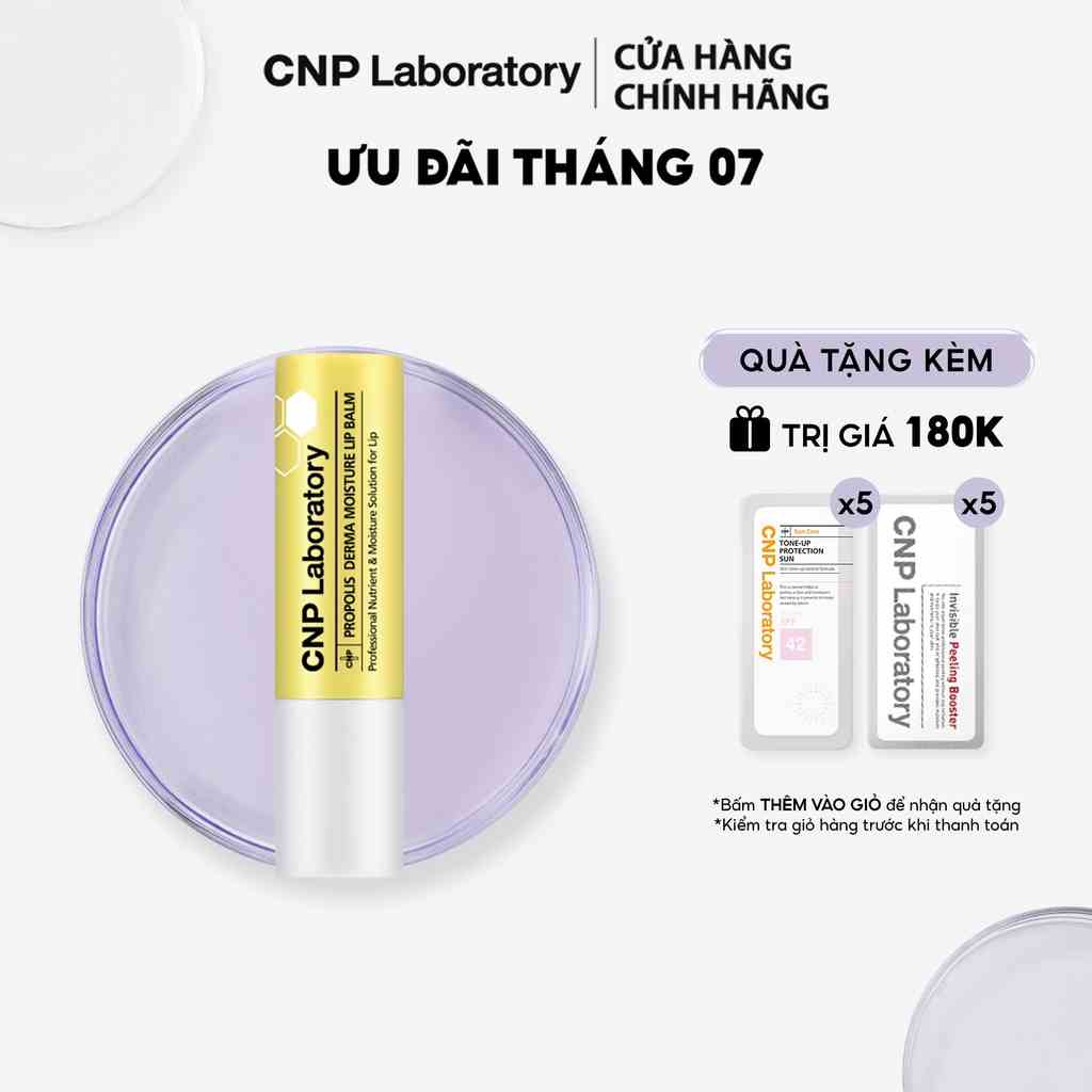 [Mã COSCNBE6 giảm 10% đơn 500K] Son dưỡng mềm môi keo ong dưỡng ẩm CNP Propolis Derma Moisture Lip Balm 4g