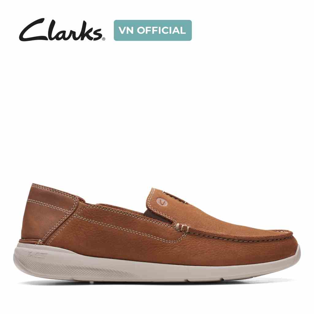 [Mã BMLTA35 giảm đến 35K đơn 99K] Giày Lười Da Nubuck Nam Clarks Gorwin Step màu nâu