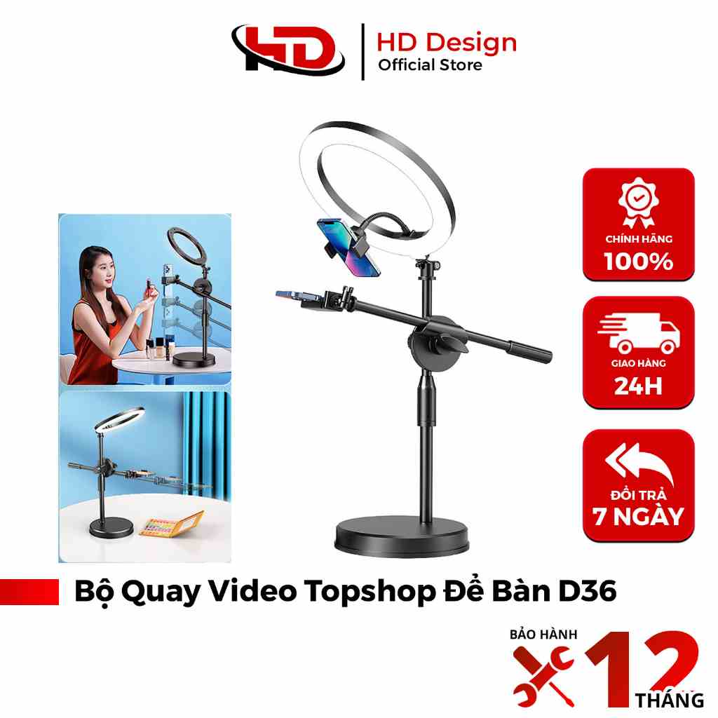 Bộ Quay Video Để Bàn Topshop D36 -Chân Quay Video Chụp Ảnh Từ Trên Xuống Chắc Chắn Nhỏ Gọn - Chính Hãng HD Design