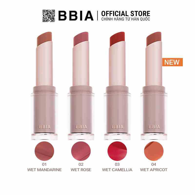 Son thỏi Bbia Ready To Wear Water Lipstick( 4 màu) 3g Bbia Official Store