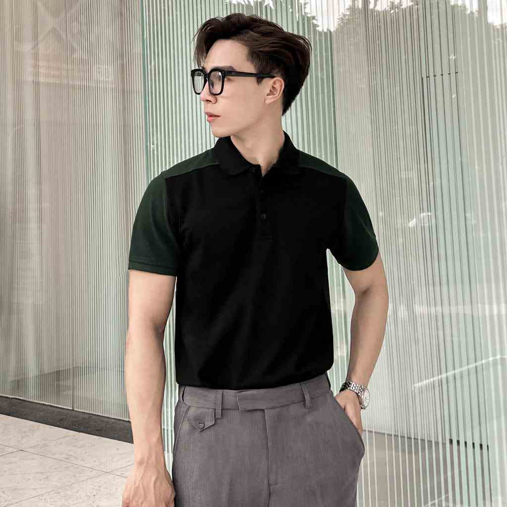 Áo Polo Phối Thân Polido Chất Liệu Cotton Mềm Mịn Thoáng Mát Thấm Hút Mồ Hôi Tốt Phong Cách Hiện Đại Thời Trang Cho Nam