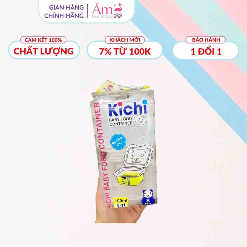 Khay Trữ Đông Đồ Ăn Dặm Nước Daisi Kichi Ấm Baby Thuận Tiện Cho Mẹ Nhiều Dung Tích Ấm Gift Decor