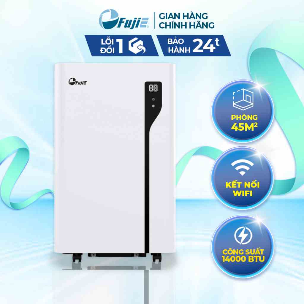 Điều hòa di động nhập khẩu FUJIE Công nghệ Nhật Bản - Công suất làm lạnh 14000BTU - Bảo hành điện tử 24 tháng