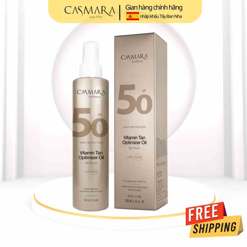 Kem chống nắng toàn thân SPF 50+ - Casmara Vitamin Tan Optimizer Oil - 200ml