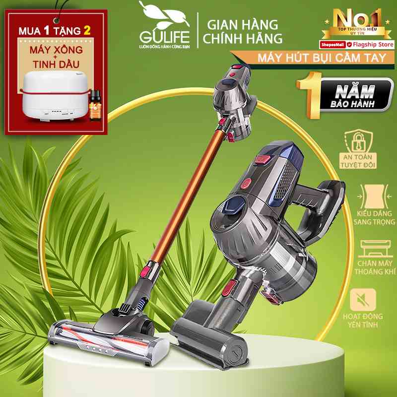 Máy hút bụi không dây 2 in 1 GULIFE GL-MHB99, Dễ tháo lắp,bảo trì, Bảo Hành 12 Tháng, hút sạch mọi góc trong nhà