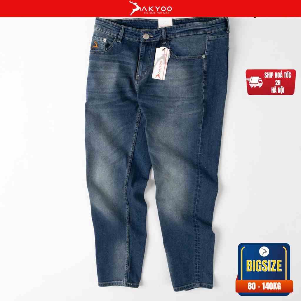 [Mã BMLTB35 giảm đến 35K đơn 99K] Quần Jean Nam Bigsize 80-140kg AKYOO, Bigsize Nam - QJ A13