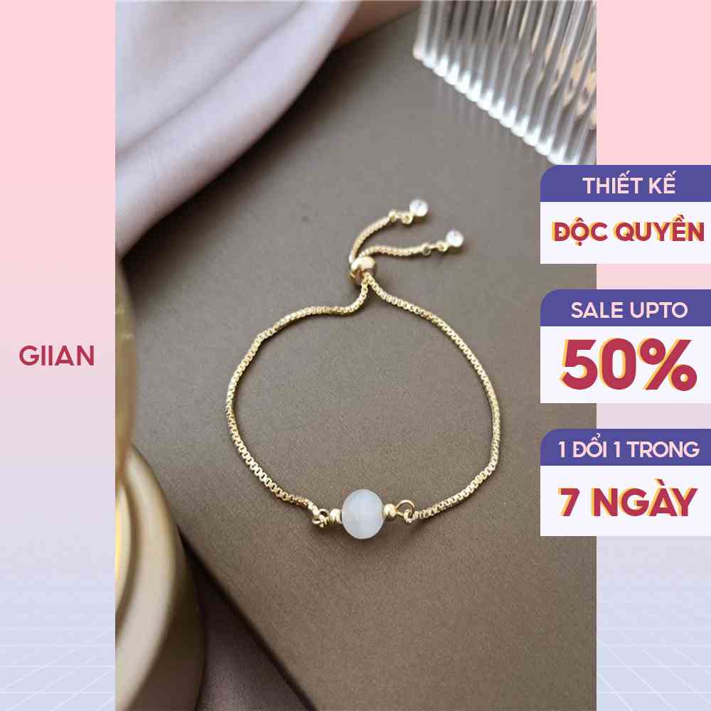 Vòng tay mạ vàng đính hạt, có thể điều chỉnh kích thước - GIIAN - PK-VT-01