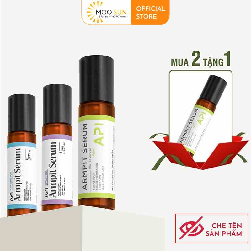 Serum khử mùi hôi nách API Mee Natural, Thanh lăn làm trắng nách, ngăn tiết mồ hôi 6ml