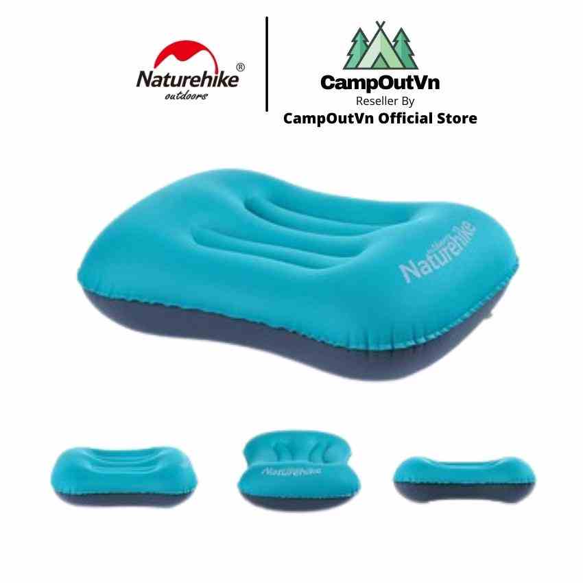 Gối bơm hơi tựa lưng văn phòng Naturehike NH17T013-Z du lịch dã ngoại gấp gọn chính hãng Campoutvn A421