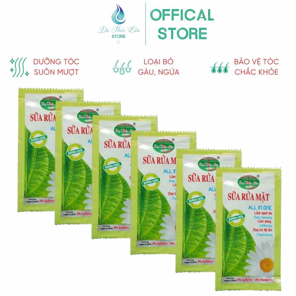 Sữa Rửa Mặt Dạ Thảo Liên 5,8g 6ml giúp làm sạch nhanh chóng, dưỡng ẩm và trẻ hóa làn da