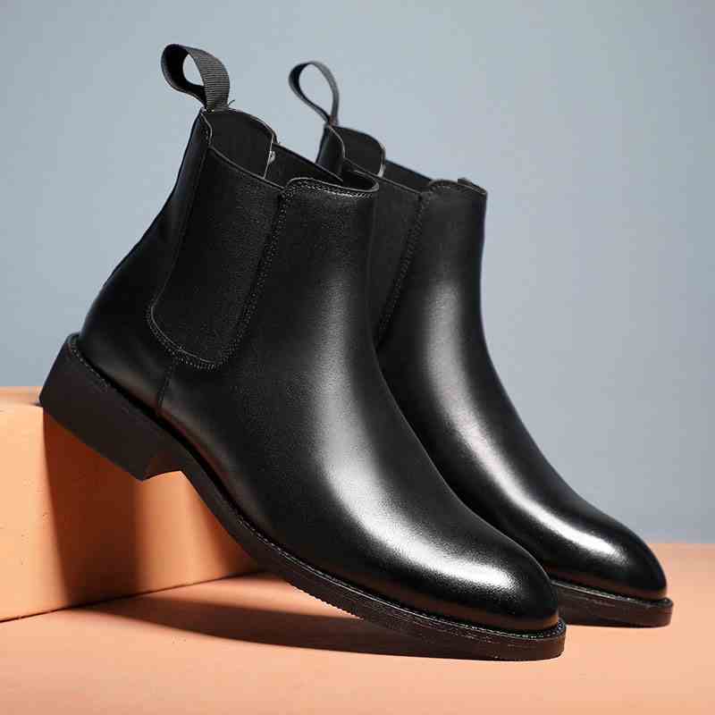 [Mã BMLT30 giảm đến 30K đơn 299K] Giày da chelsea boots Inichi G1071 da lì loại tốt, có may đế