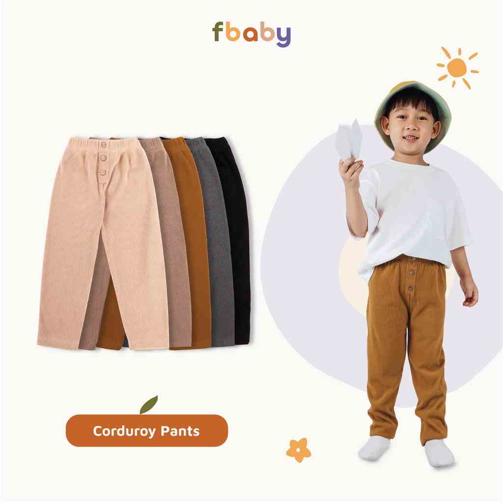 Quần dài bé trai/bé gái 3 cúc chất nhung tăm Fbaby  FQ002