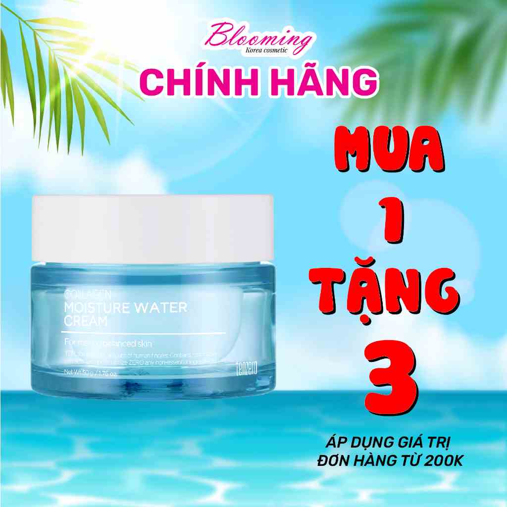 Kem Dưỡng Ẩm, Sáng Da, Chống Lão Hóa Cấp Nước Collagen Tenzero Collagen Moisture Water Cream 50g