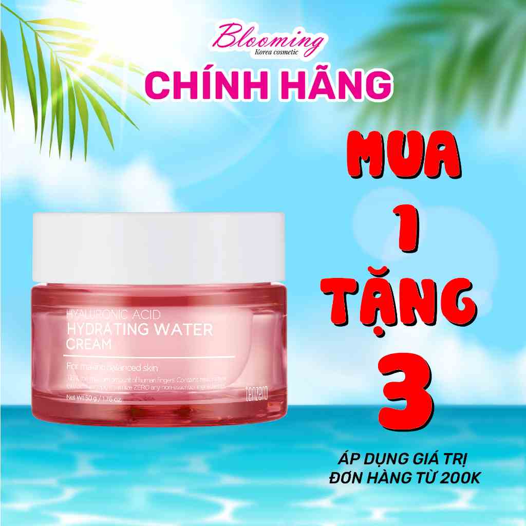 Kem Dưỡng Ẩm, Làm Dịu Da, Căng Bóng Cấp Nước Cho Da Tenzero Hyaluronic Acid Hydrating Water Cream 50g