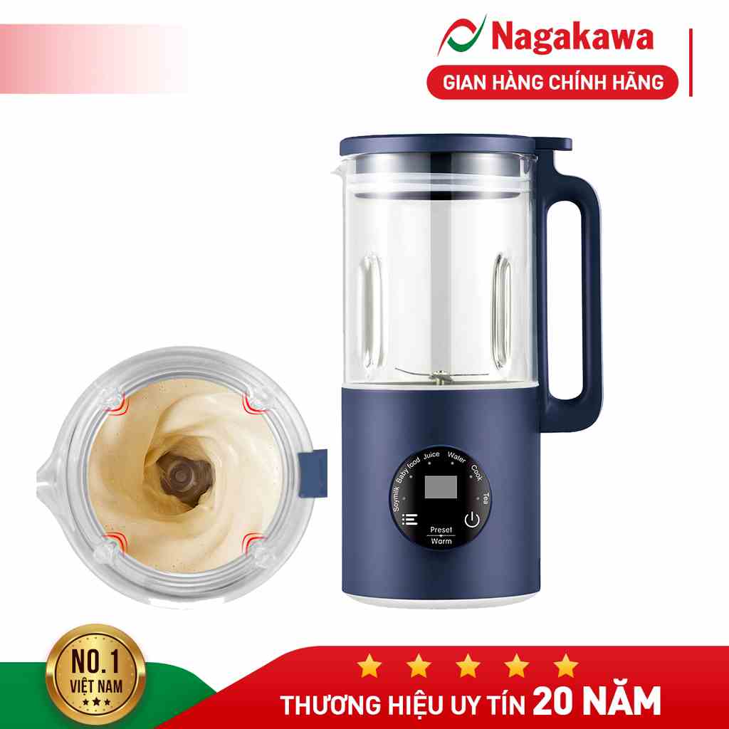 Máy làm sữa hạt đa năng Nagakawa NAG0825 (0,6L - 500W) - Bảo hành 12 tháng