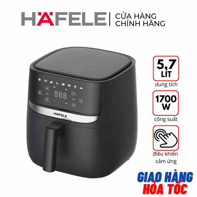 Nồi chiên không dầu 5,7 lít Hafele HS-AF502B / 535.43.713 1700W - Hàng chính hãng