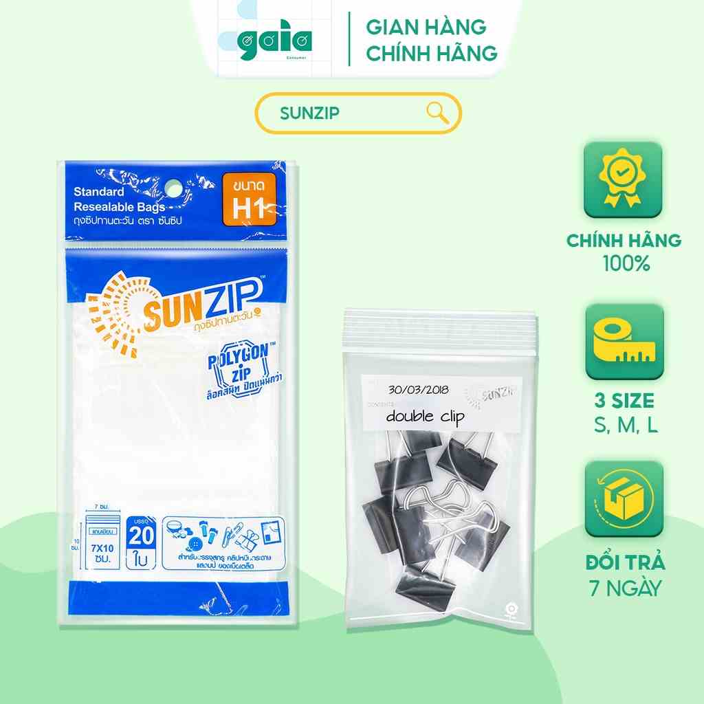 Túi Zip Đa Năng SUNZIP Storage Bags Chất Liệu Nhựa, Khóa Kéo Chắc Chắn, Kích Thước Đa Dạng, Nhỏ Gọn, Tiện Lợi