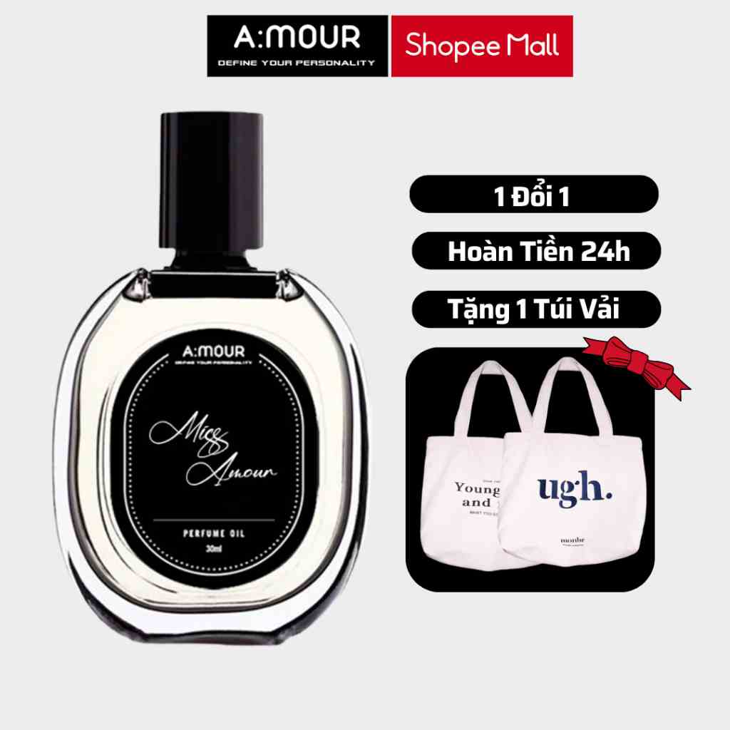 Tinh Dầu Nước Hoa Nữ Miss Amour Nguyên Liệu Nhập Pháp Hương Thơm Dịu Dàng Nữ Tính, Thanh lịch 30ml - Dạng Xịt