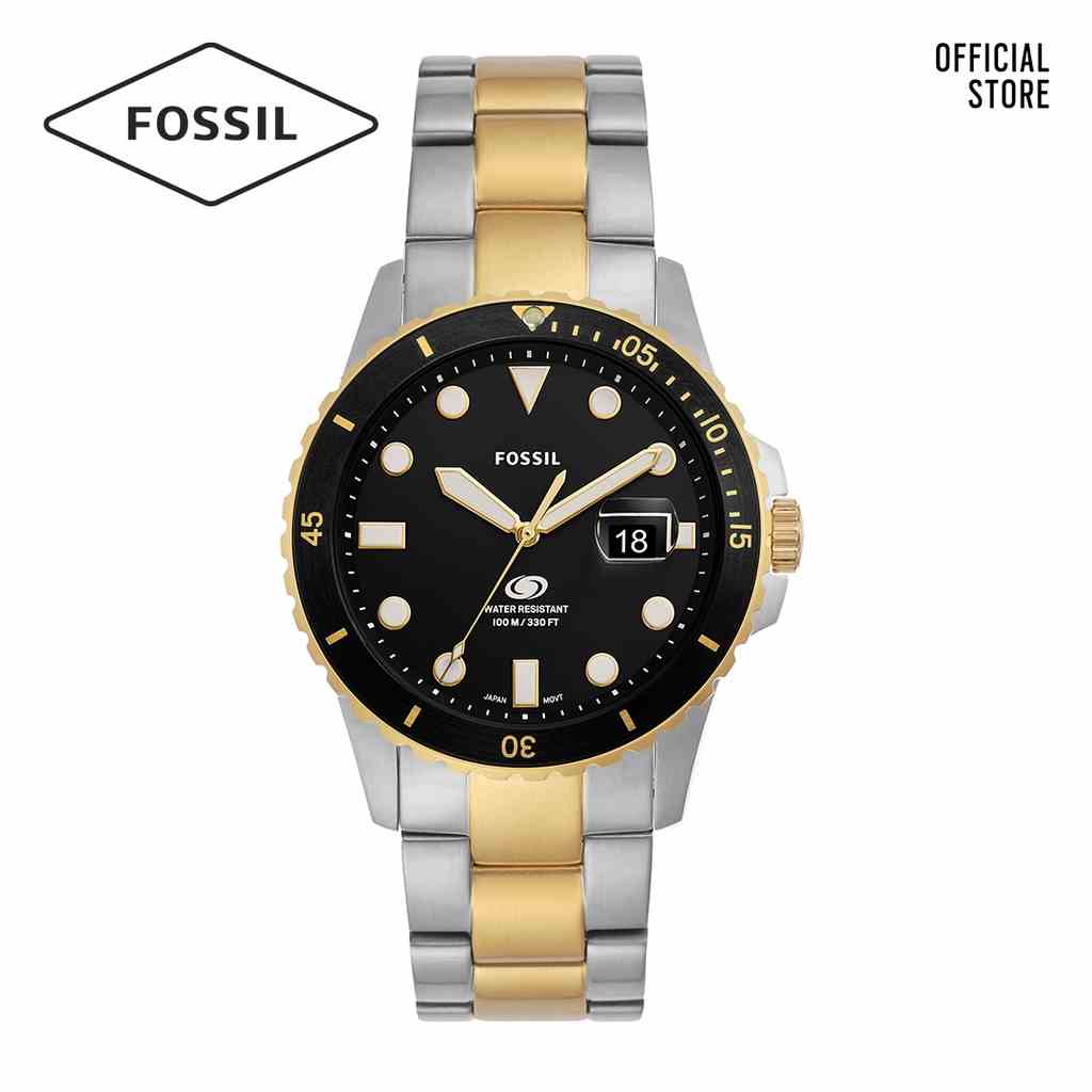 [Mã BMLTA35 giảm đến 35K đơn 99K] Đồng hồ nam Fossil Blue dây thép không gỉ FS5951 - two tone