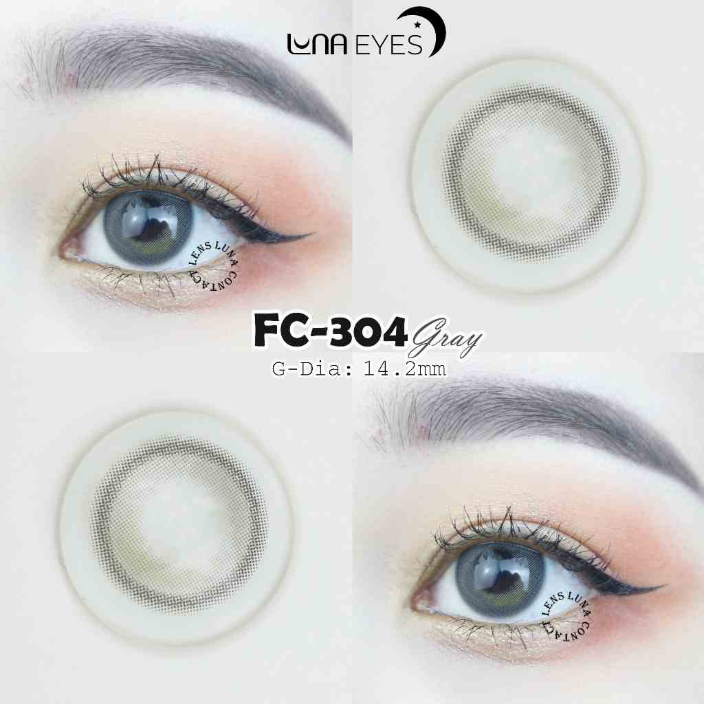 Kính áp tròng LUNA EYES FC-304 GRAY - Lens size vừa